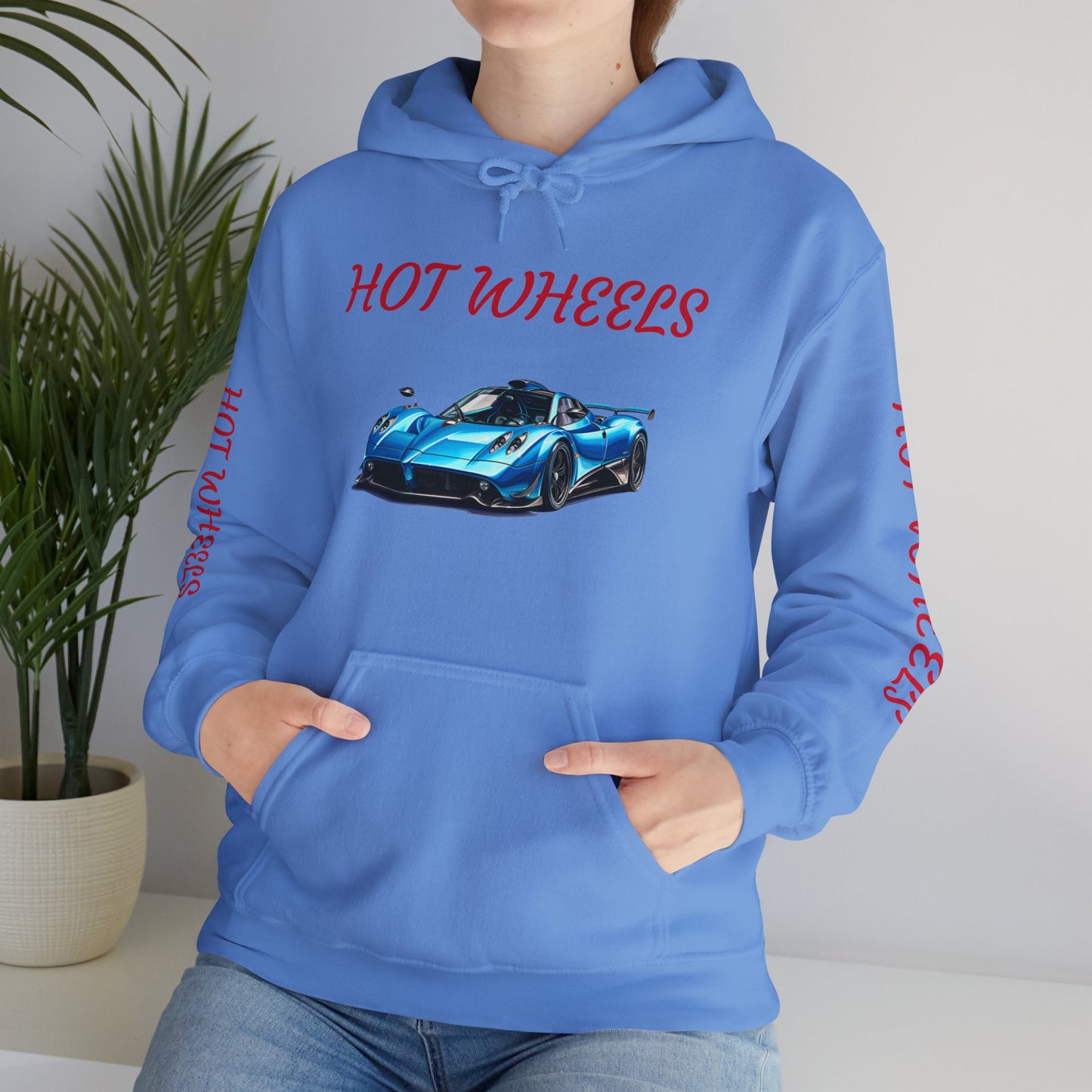 Princess Grace  Unisex Heavy Blend Hot Wheels Hooded Sweatshirt Stylish Car Graphic for Auto Enthusiasts