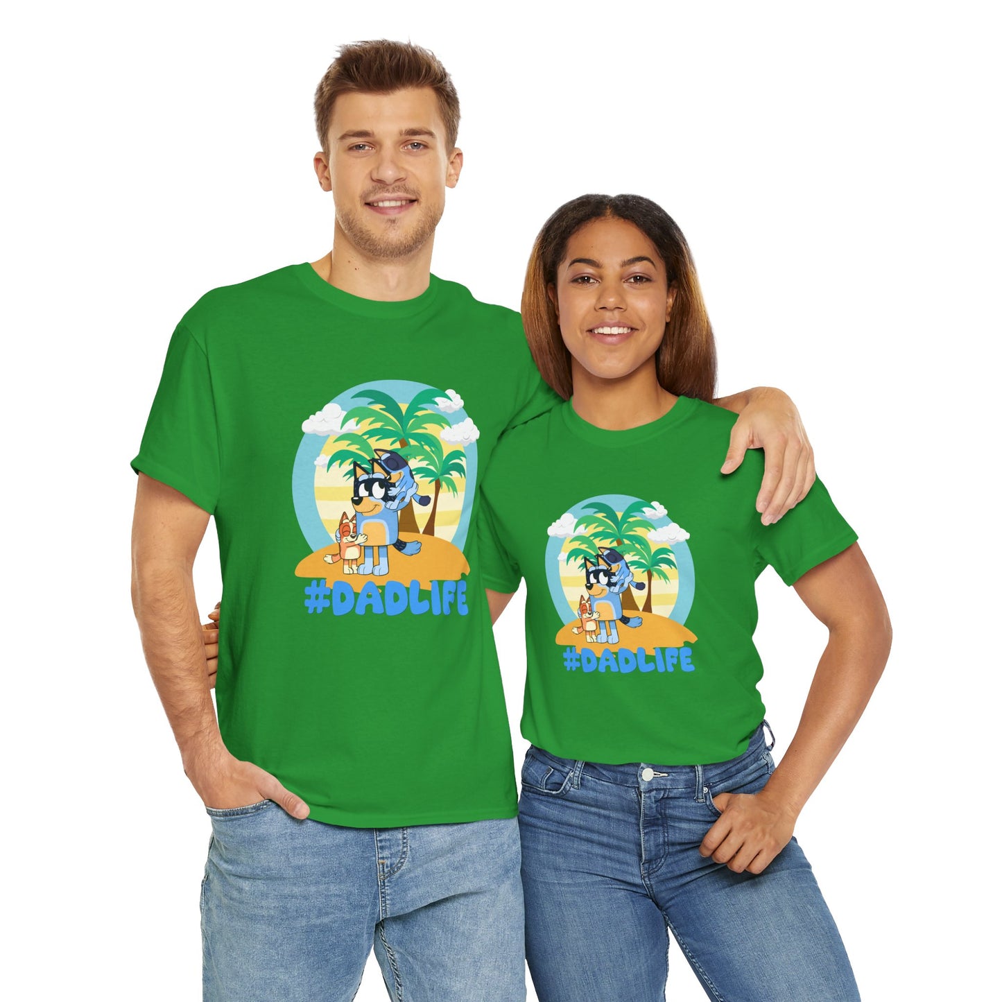 Princess Grace  Bluey  #DadLife Unisex Heavy Cotton Tee  Perfect for Dads Beach Vibes and Everyday Wear