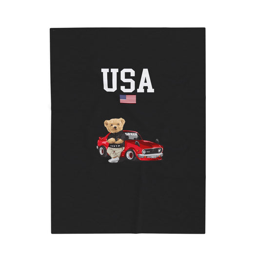 Princess Grace  TEAM USA  Velveteen Plush Blanket