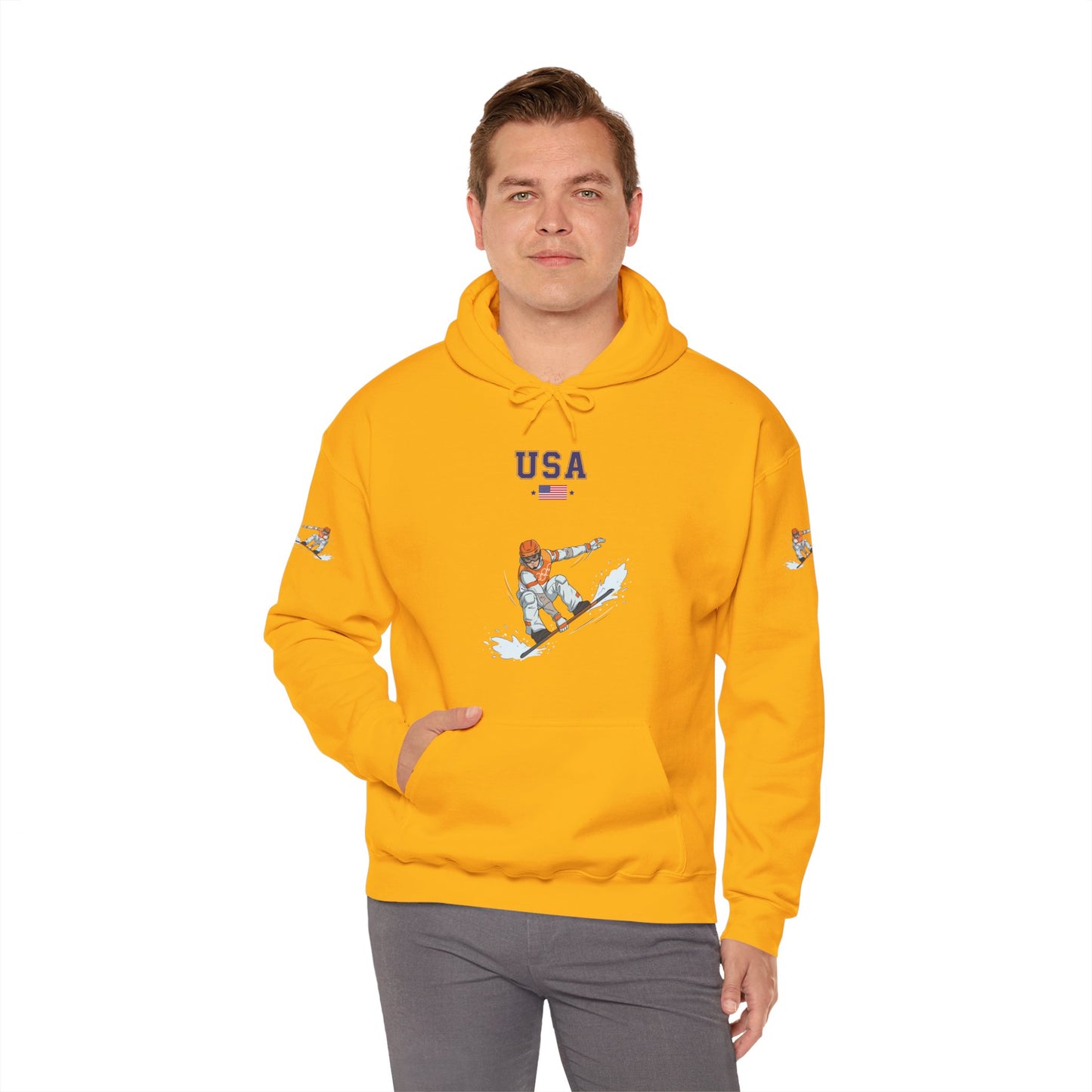 Princess Grace  TEAM USA  Snowboard  Unisex Heavy Blend Hooded Sweatshirt