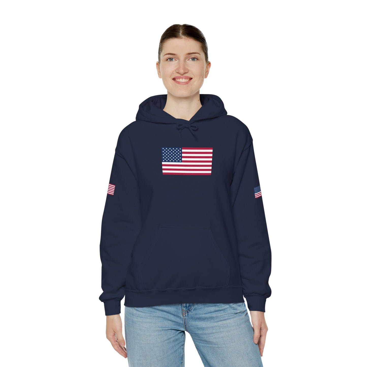 Princess Grace  TEAM USA   American Flag Hoodie Unisex Heavy Blend Sweatshirt