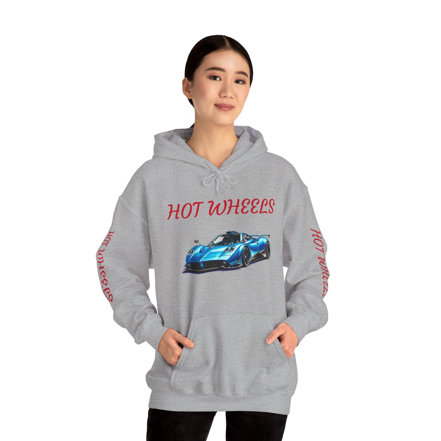 Princess Grace  Unisex Heavy Blend Hot Wheels Hooded Sweatshirt Stylish Car Graphic for Auto Enthusiasts