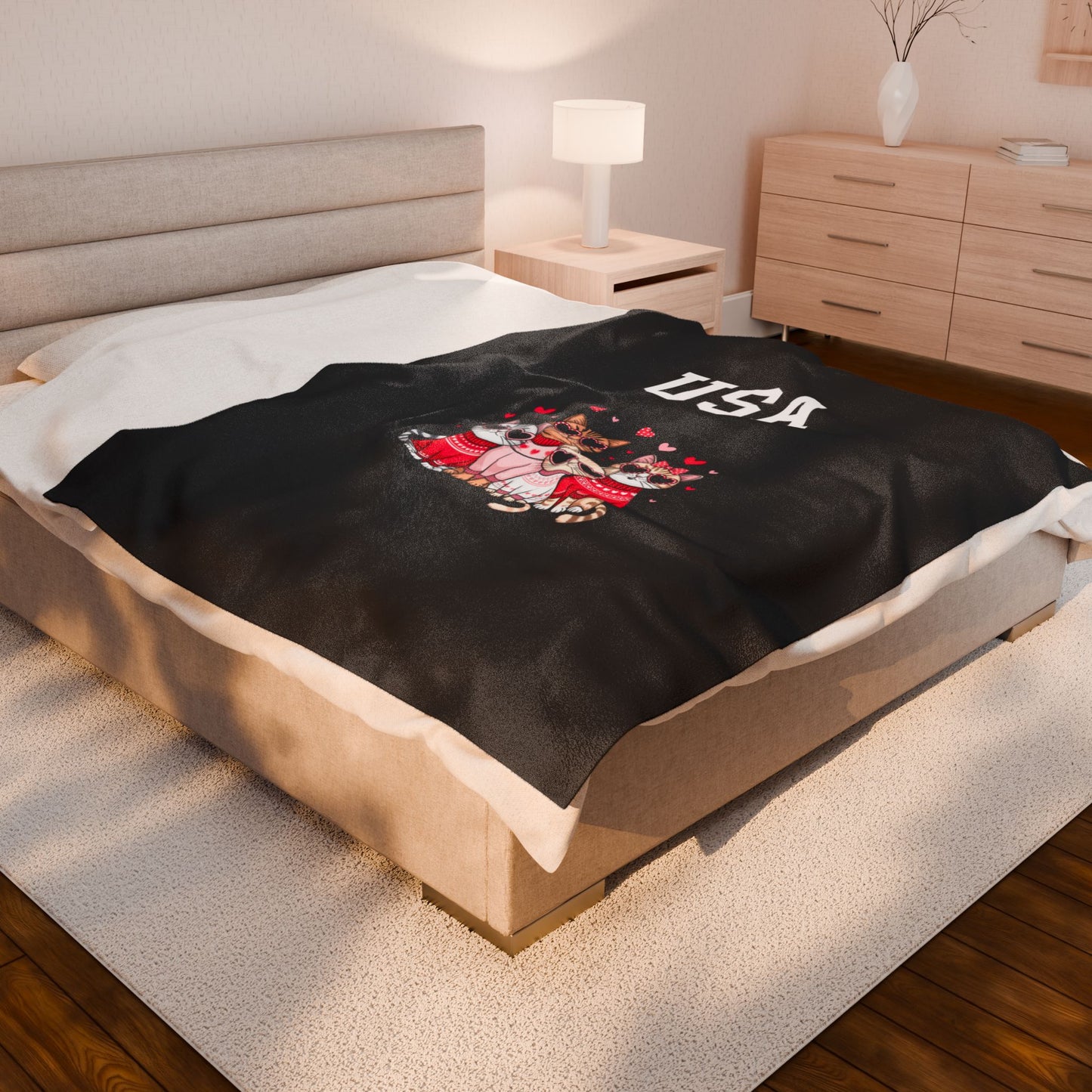 Princess Grace  TEAM USA  Velveteen Plush Blanket