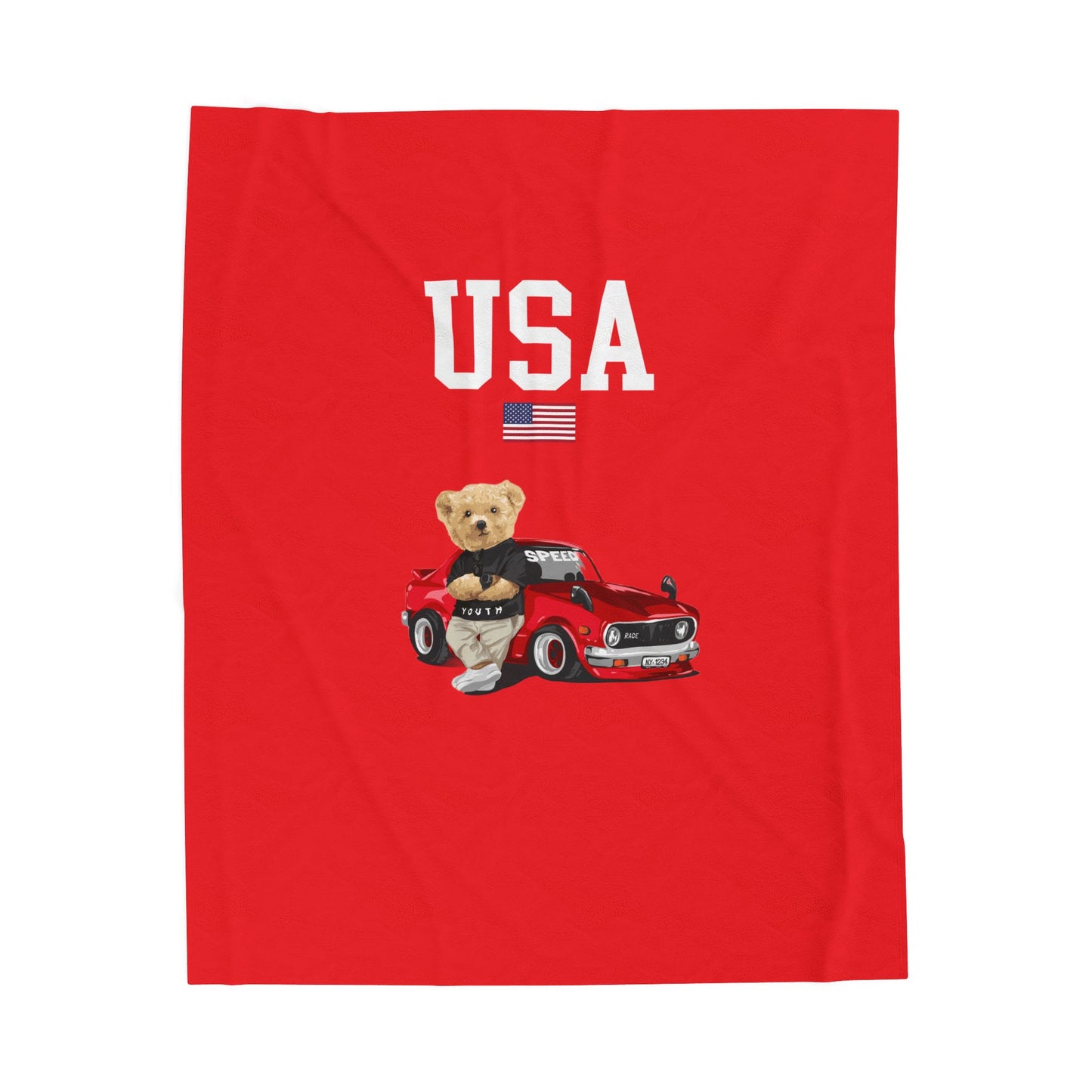 Princess Grace  TEAM USA  Velveteen Plush Blanket