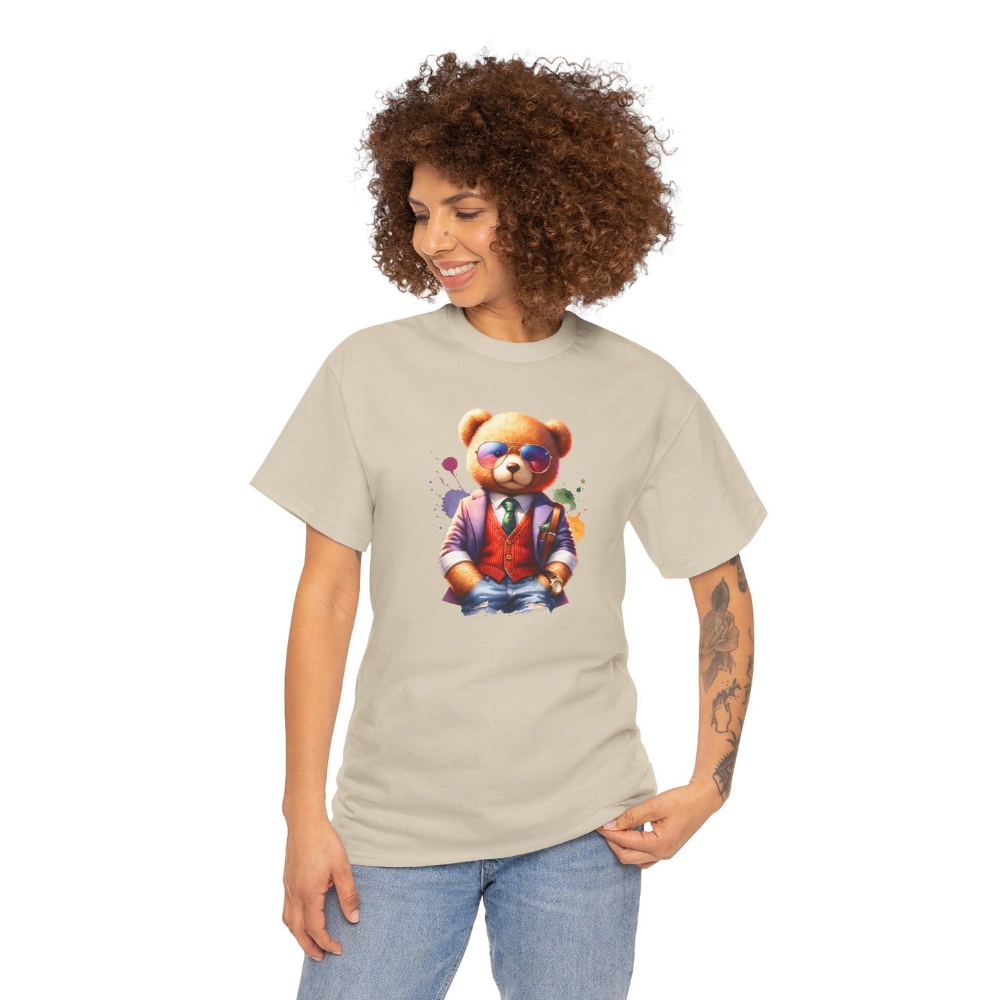 Princess Grace  Trendy Teddy Bear Graphic Unisex Heavy Cotton Tee