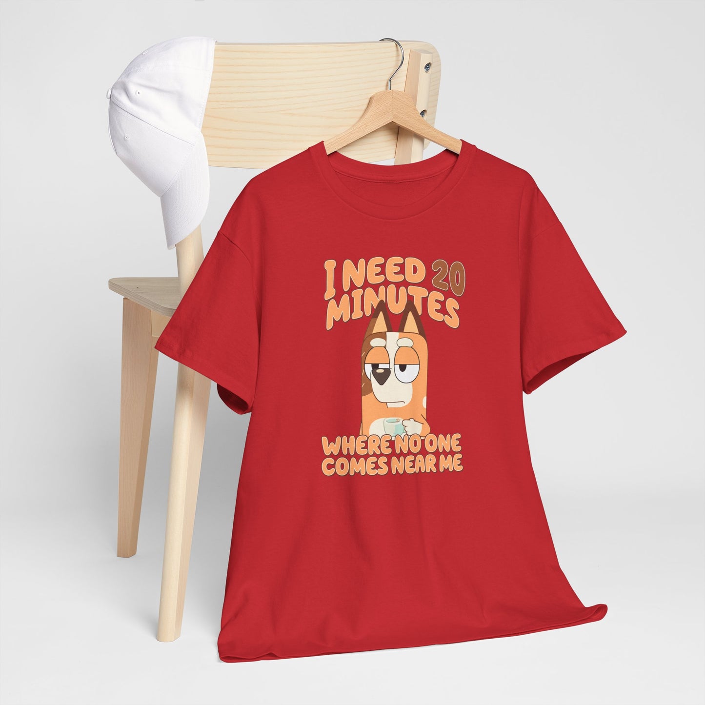 Princess Grace  Bluey  Funny Graphic Tee  "I Need 20 Minutes"