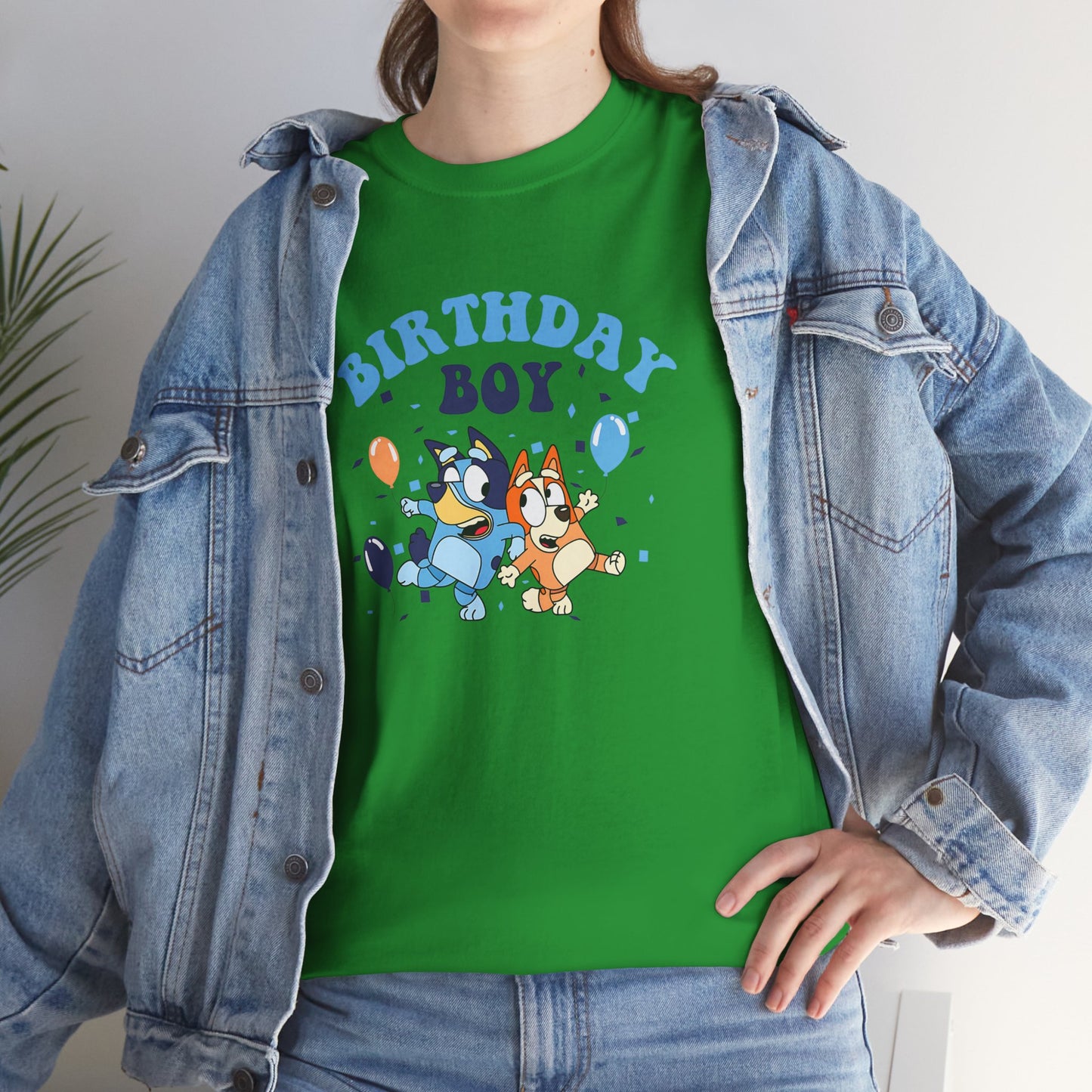 Princess Grace  Bluey  Birthday Boy Unisex Heavy Cotton Tee  Fun Celebration Shirt for Kids