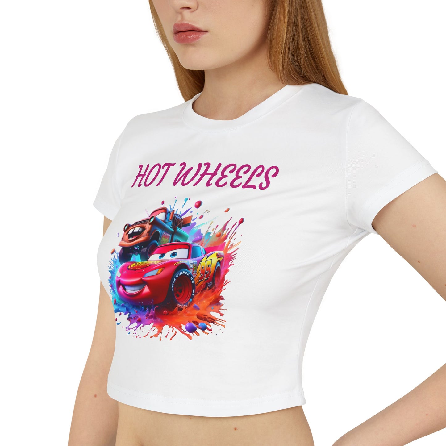 Princess Grace Hot Wheels Graphic Baby Tee Colorful Racing Fun for Car Enthusiasts