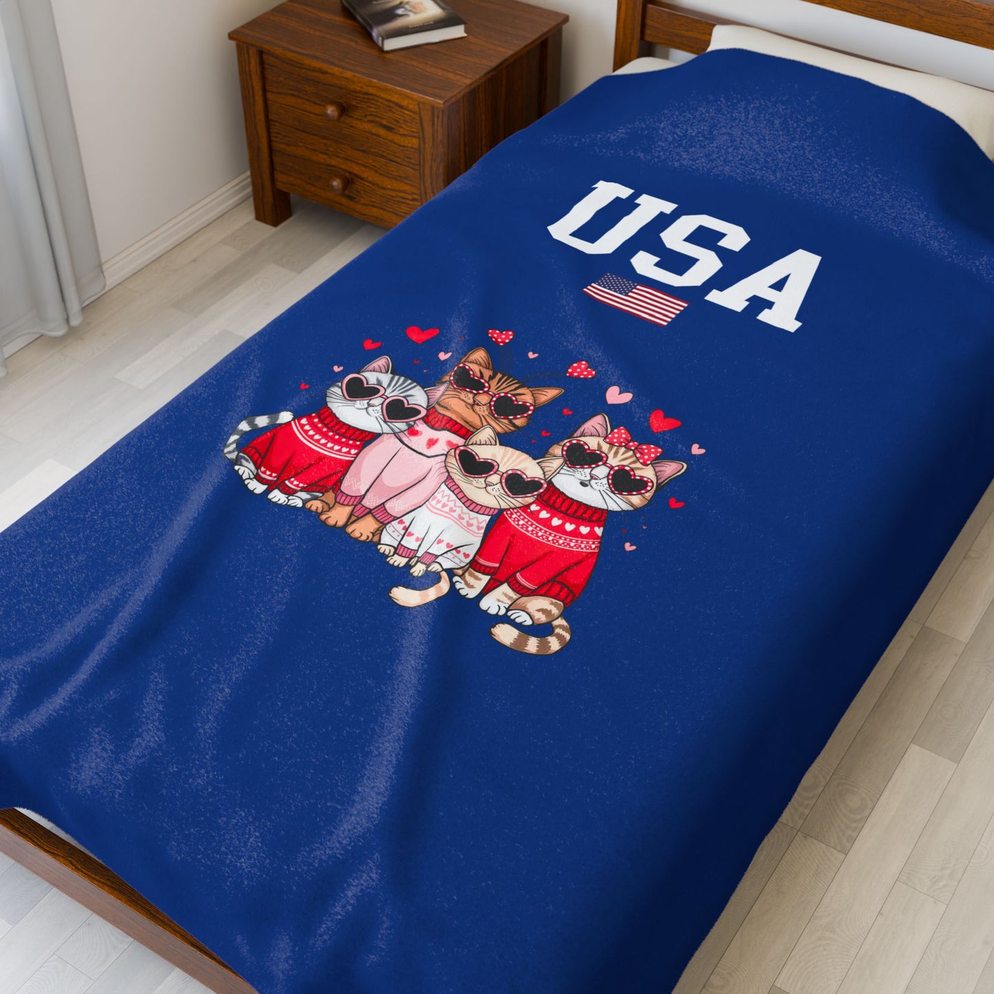 Princess Grace  TEAM USA  Velveteen Plush Blanket