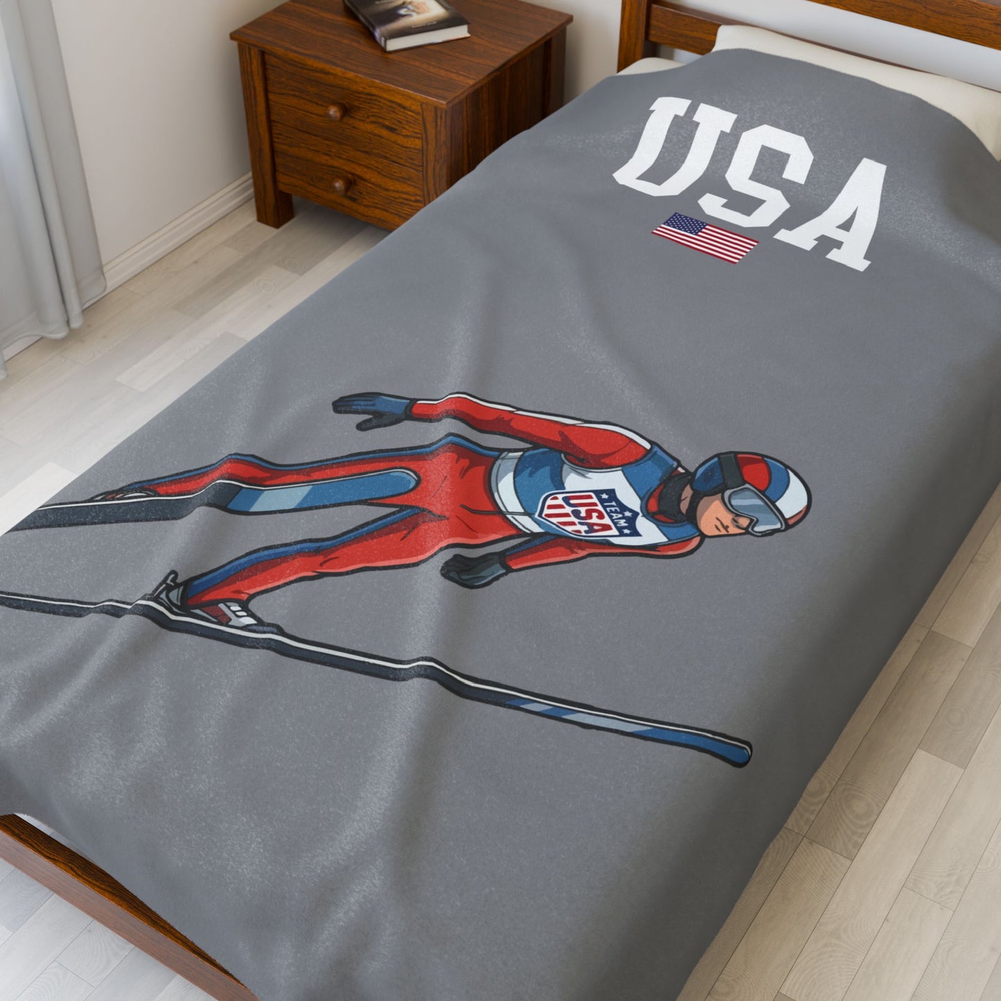 Princess Grace  TEAM USA  Velveteen Plush Blanket