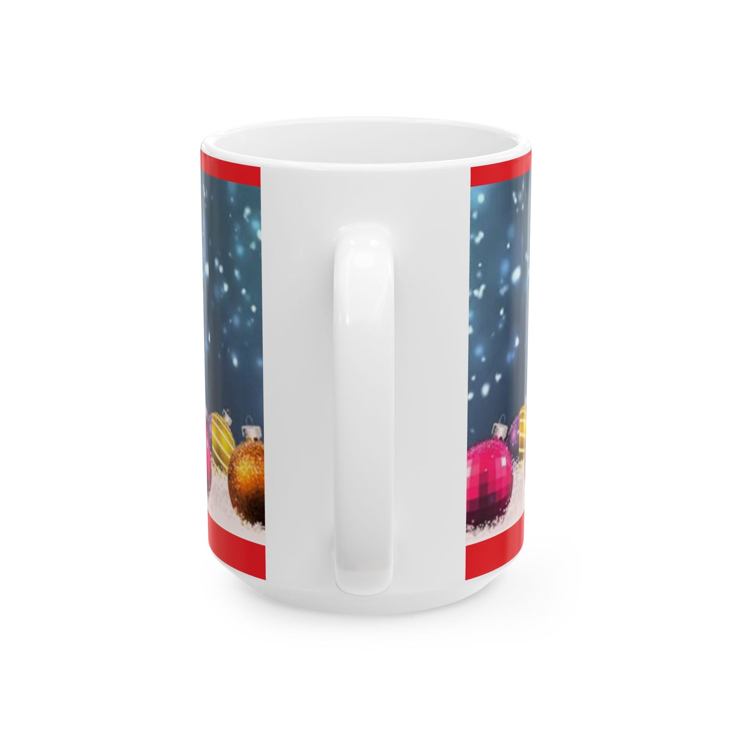 Princess Grace Festive Ornaments Ceramic Mug  Holiday Coffee Cup for Christmas Celebrations