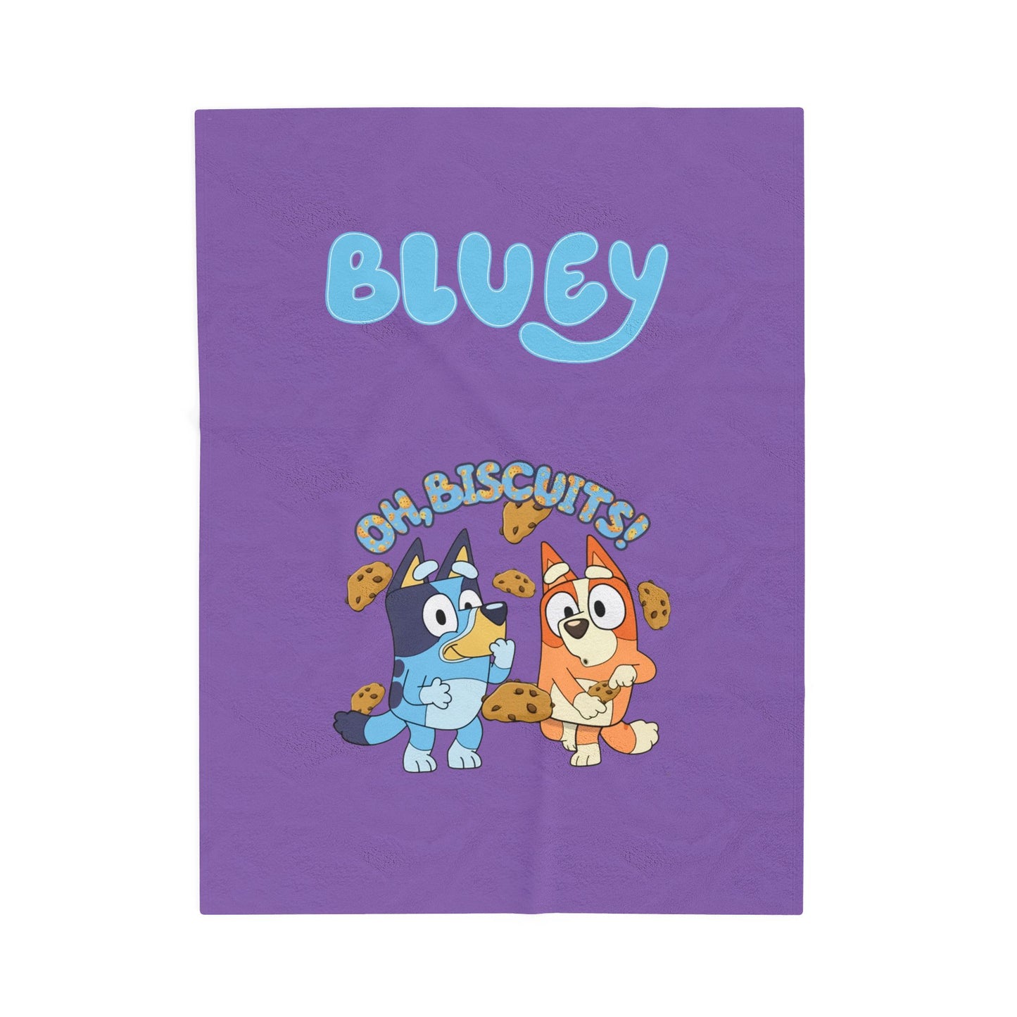 Princess Grace  Bluey Oh Biscuits Velveteen Plush Blanket for Kids