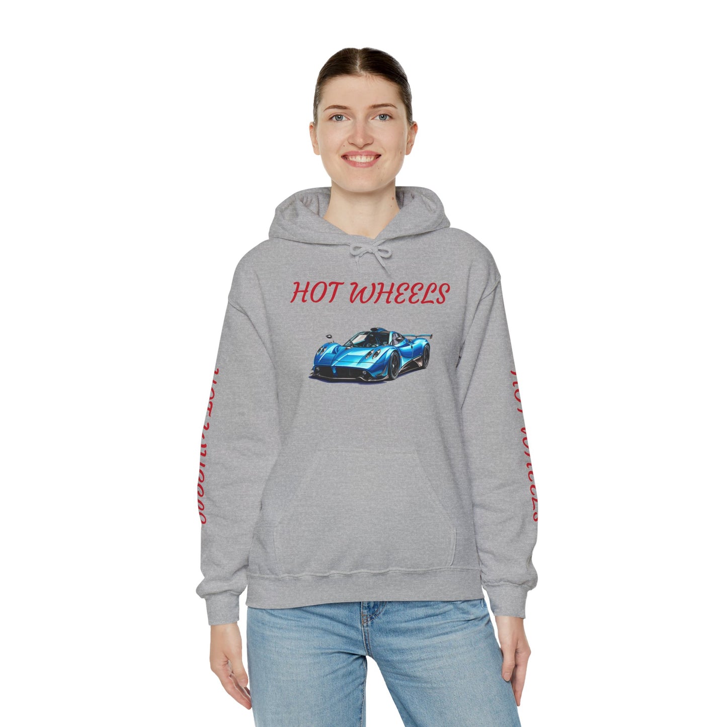 Princess Grace  Unisex Heavy Blend Hot Wheels Hooded Sweatshirt Stylish Car Graphic for Auto Enthusiasts