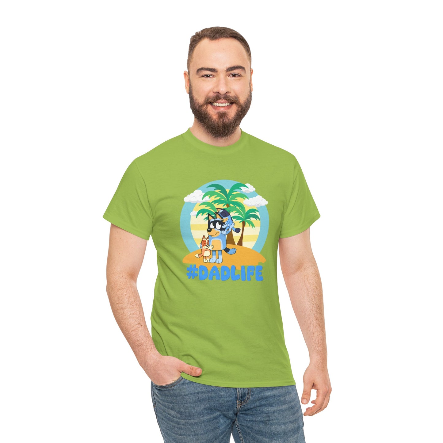 Princess Grace  Bluey  #DadLife Unisex Heavy Cotton Tee  Perfect for Dads Beach Vibes and Everyday Wear