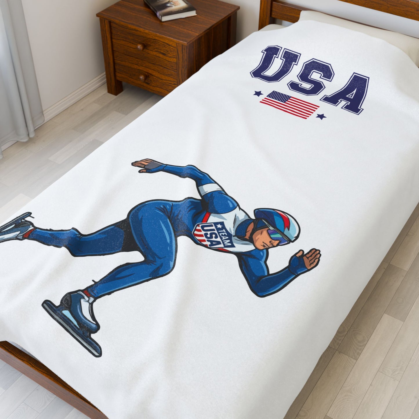 Princess Grace  TEAM USA  Velveteen Plush Blanket