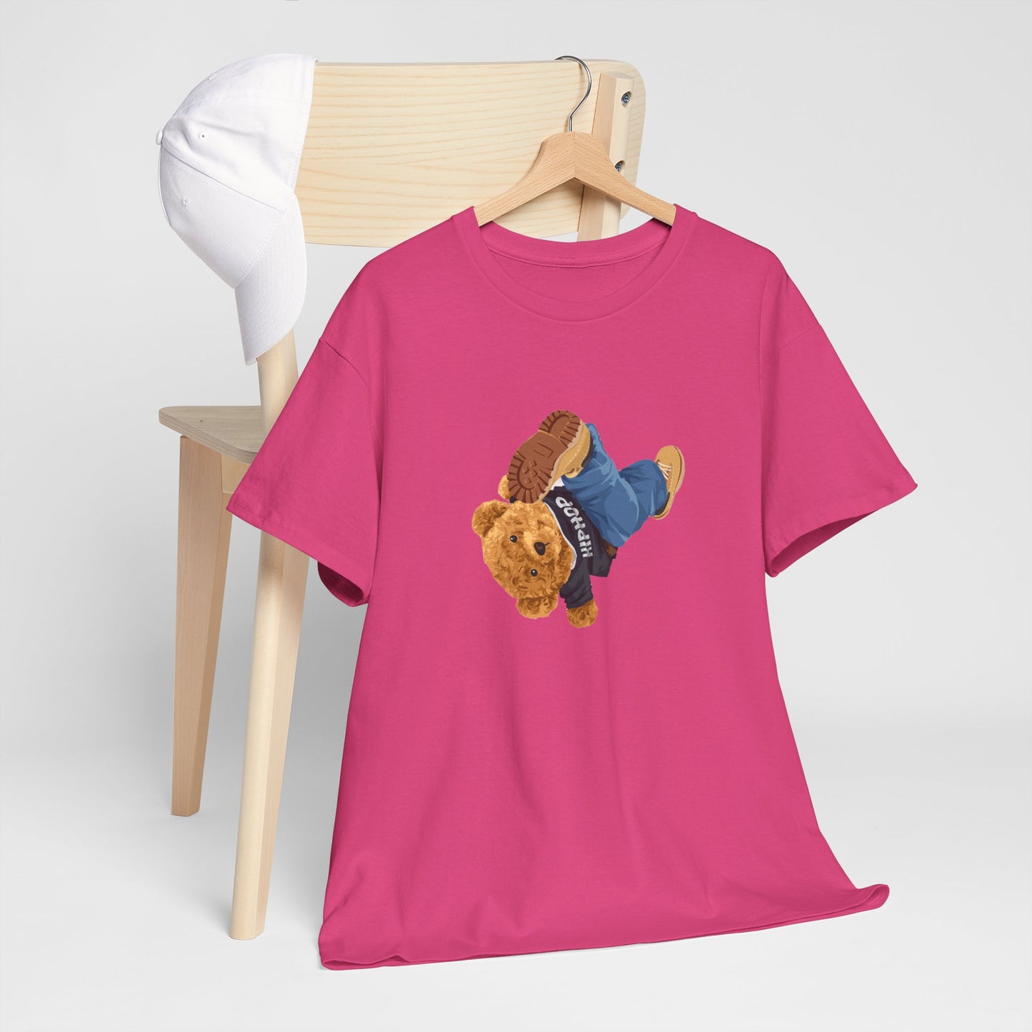 Princess Grace  Casual Vintage Hi[ Hop Bear Tee for Trendy Everyday Wear