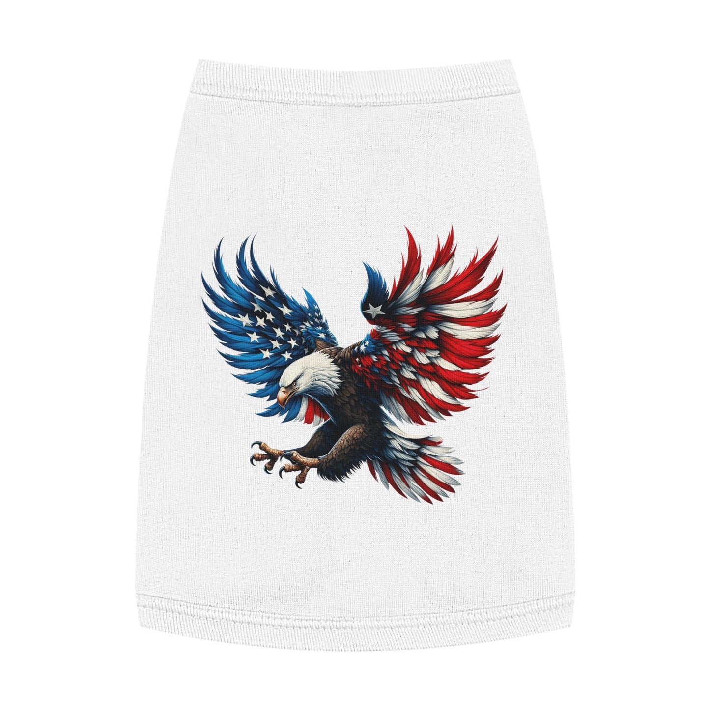 Princess Grace  Patriotic Eagle Pet Tank Top Comfortable & Stylish Holiday Apparel for Dogs