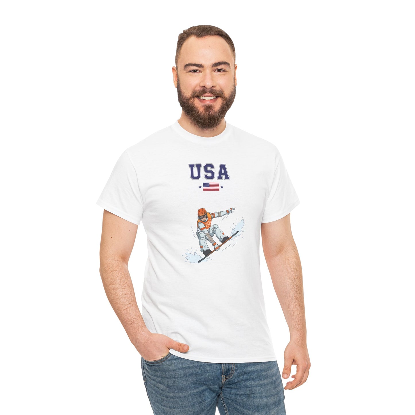 Princess Grace  TEAM USA  Snowboard  Unisex Heavy Cotton Tee