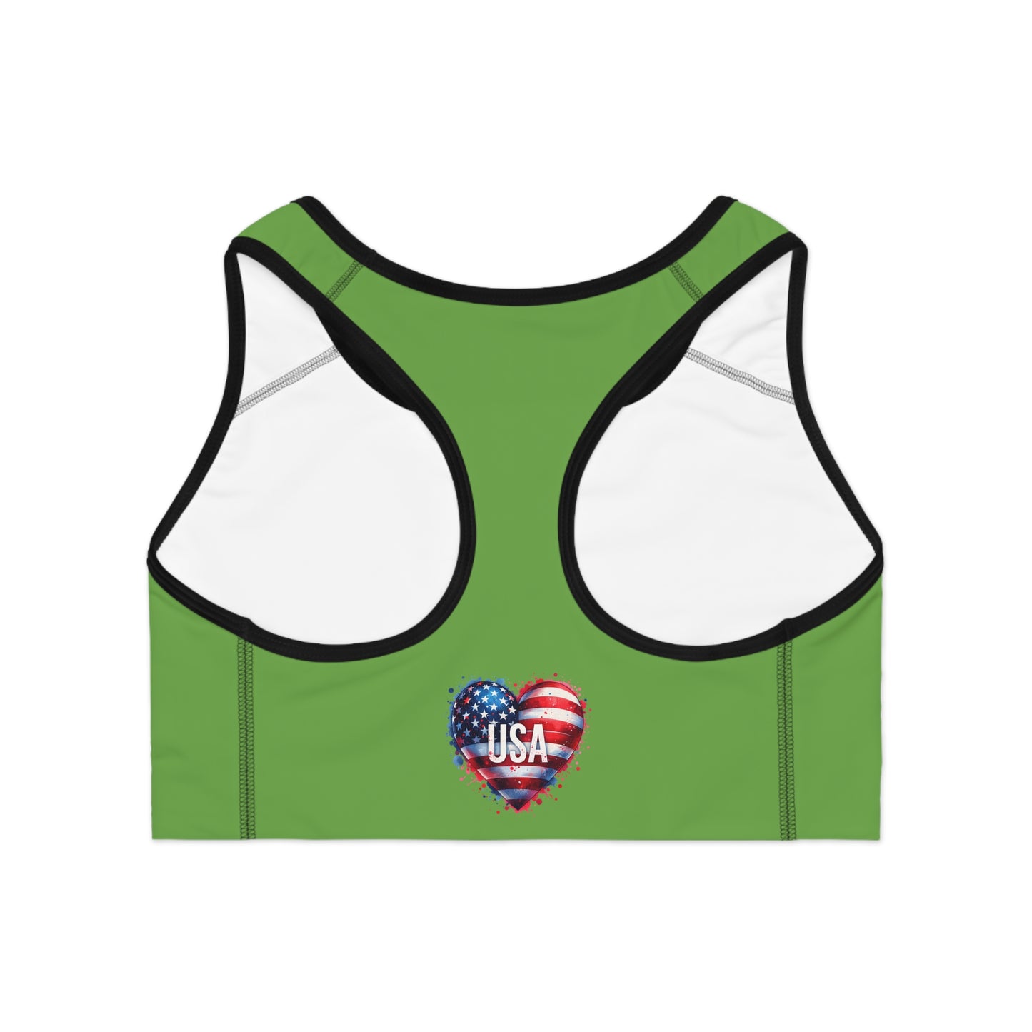 Princess Grace  Patriotic USA Sports Bra for Active Women