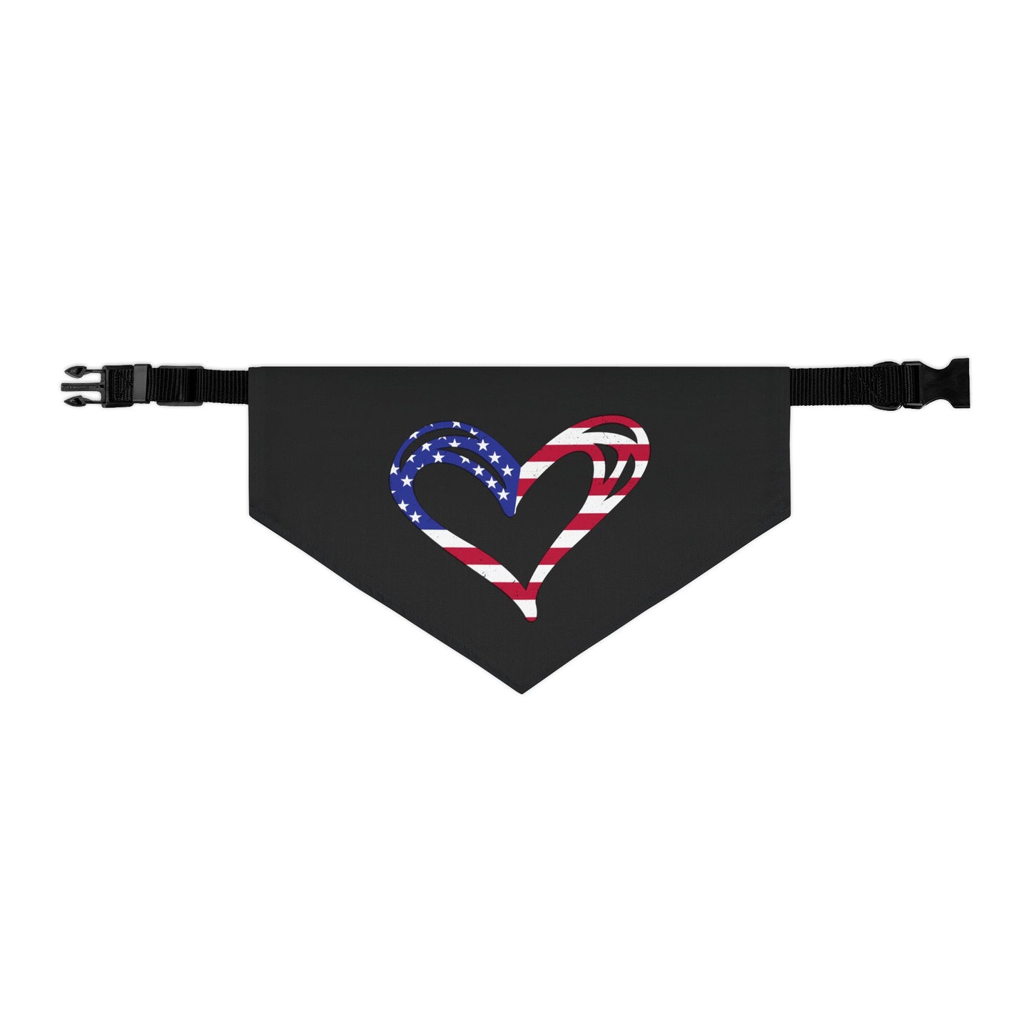Princess Grace Patriotic Pet Bandana Collar  American Heart Design