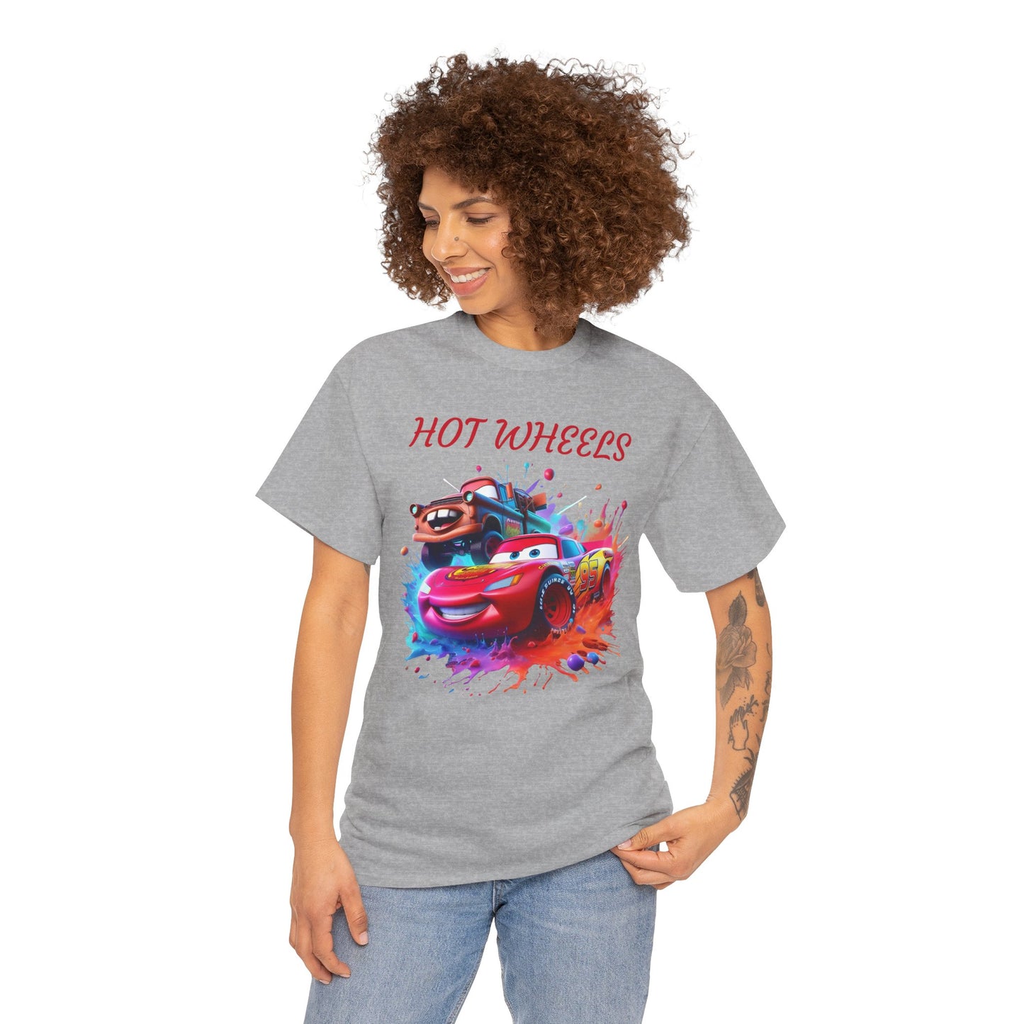 Princess Grace  Cool Cars Unisex Heavy Cotton Tee Hot Wheels Graphic Tee for Kids and Adults