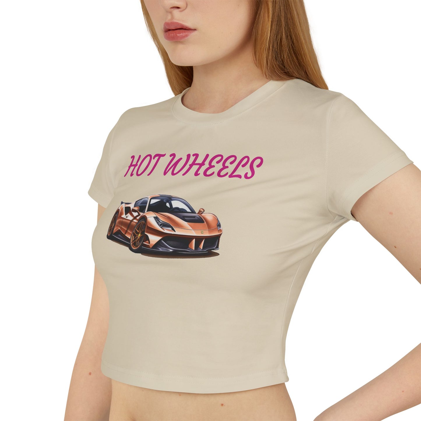 Princess Grace  Hot Wheels Women's Baby Tee Fun & Retro Car Graphic T-Shirt