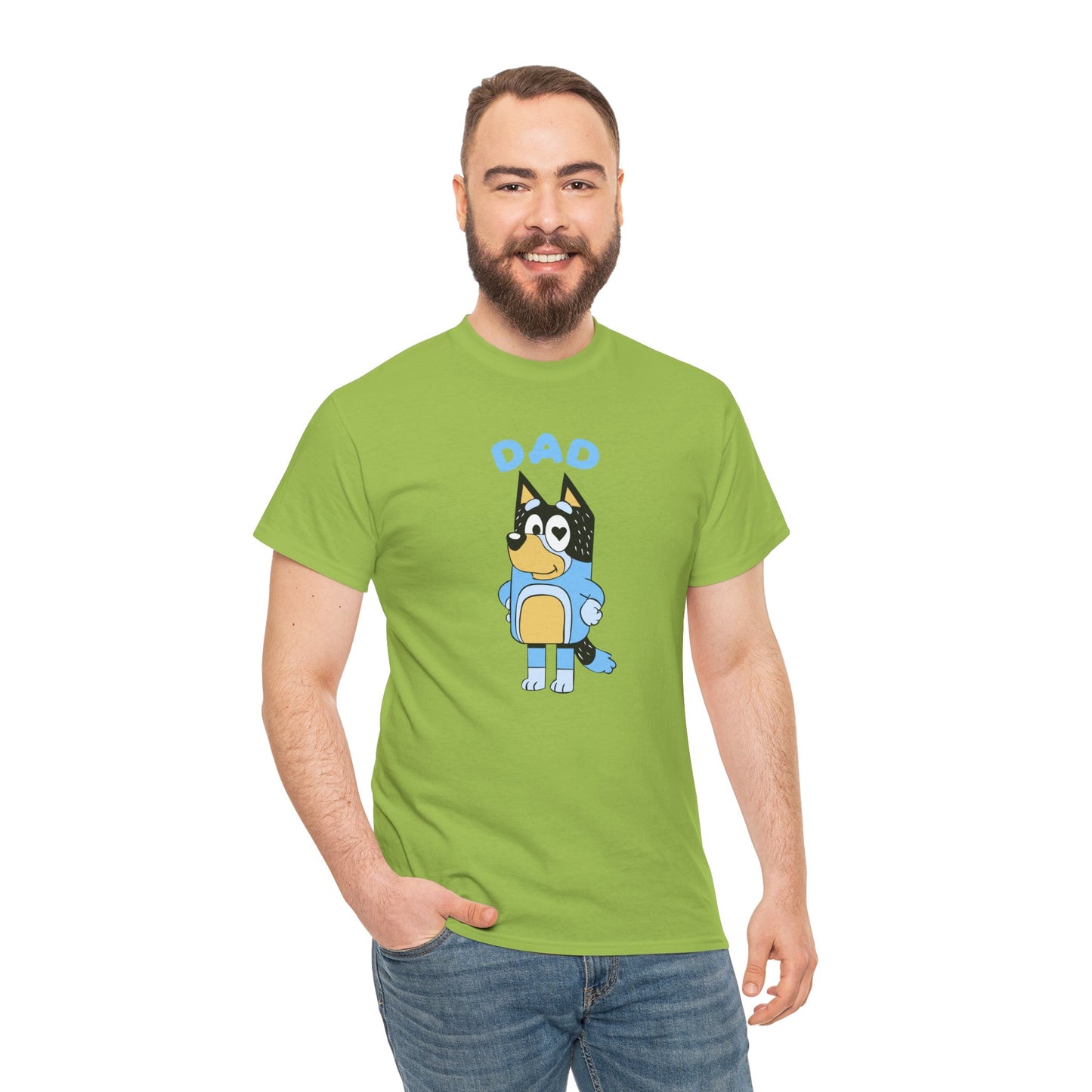 Princess Grace  Bluey Dad Cartoon Graphic Unisex Heavy Cotton Tee