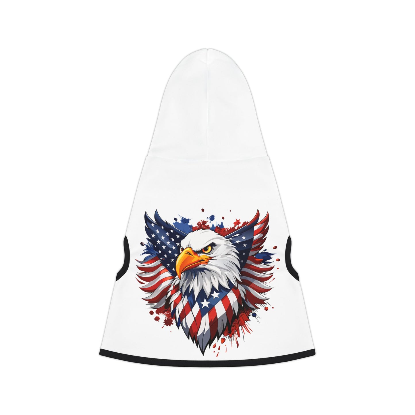 Princess Grace  Patriotic Eagle Pet Hoodie for Dogs  Stylish Independence Day Apparel