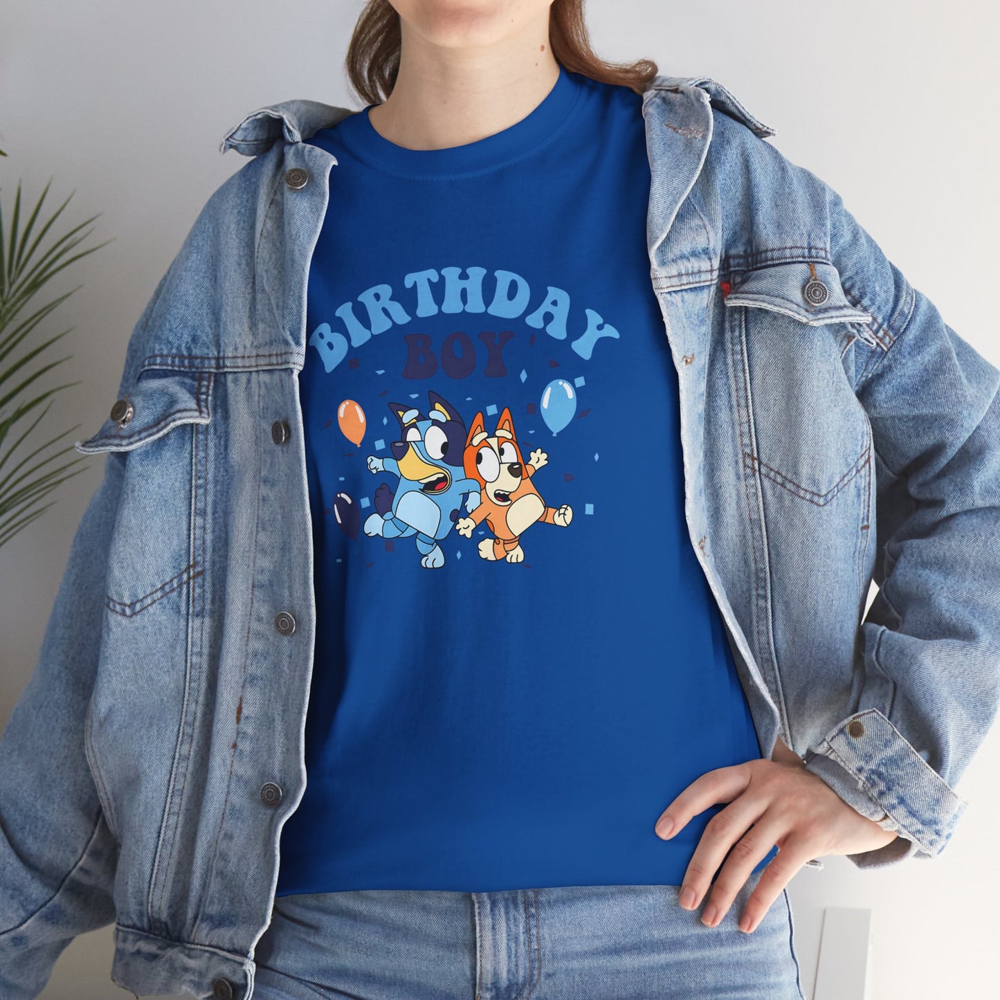 Princess Grace  Bluey  Birthday Boy Unisex Heavy Cotton Tee  Fun Celebration Shirt for Kids