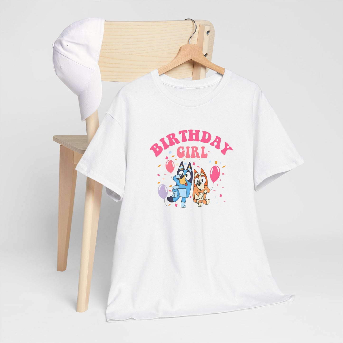 Princess Grace  Bluey  Birthday Girl Unisex Heavy Cotton Tee  Fun Party Attire for Celebrations