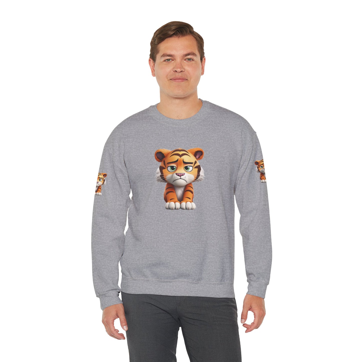 Princess Grace  Cute Tiger Graphic Unisex Crewneck Sweatshirt