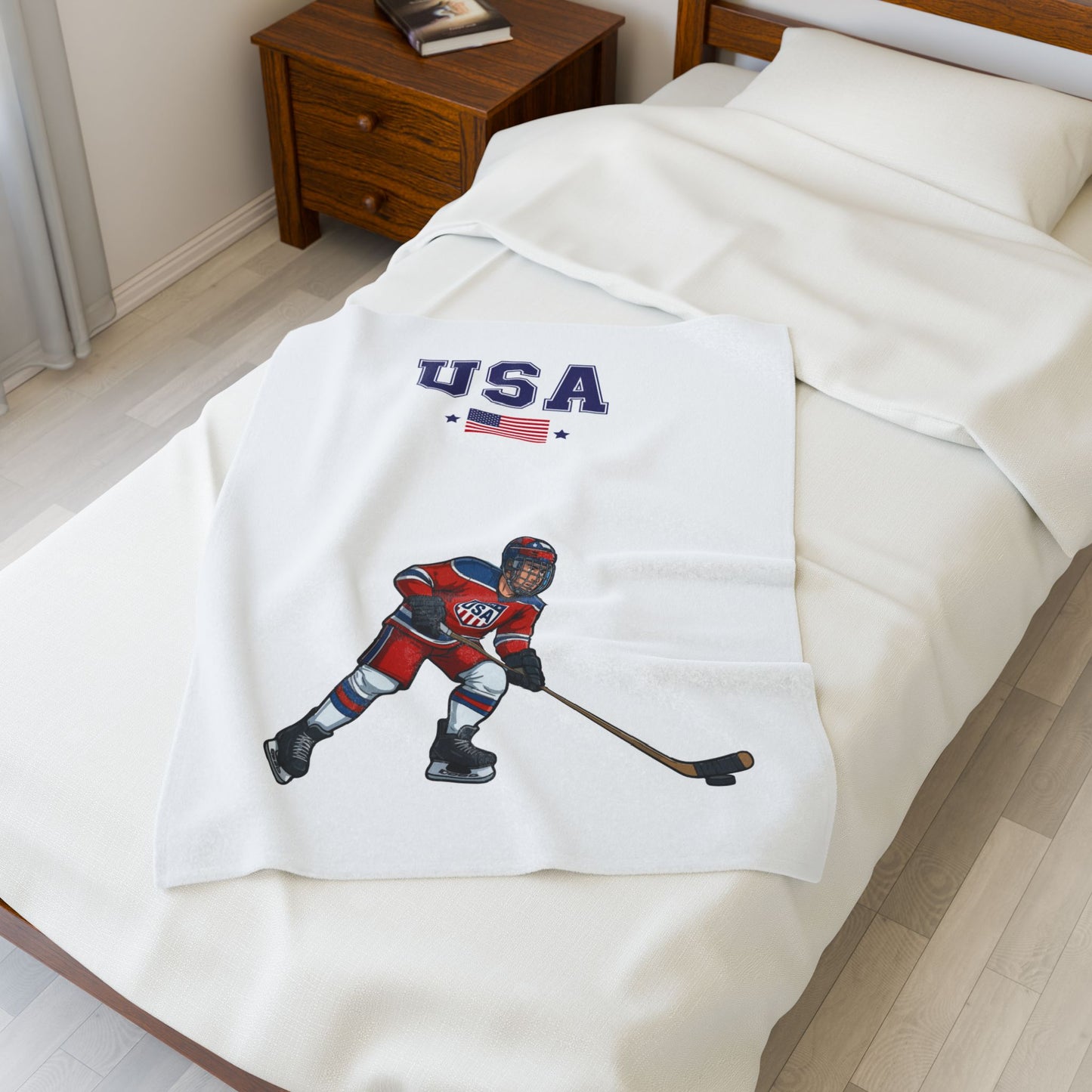 Princess Grace  TEAM USA  Velveteen Plush Blanket