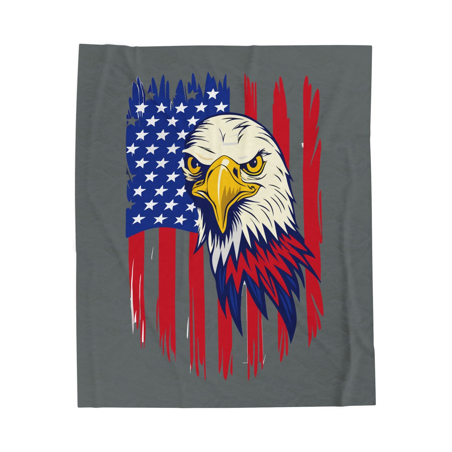 Princess Grace  Patriotic Eagle Velveteen Plush Blanket