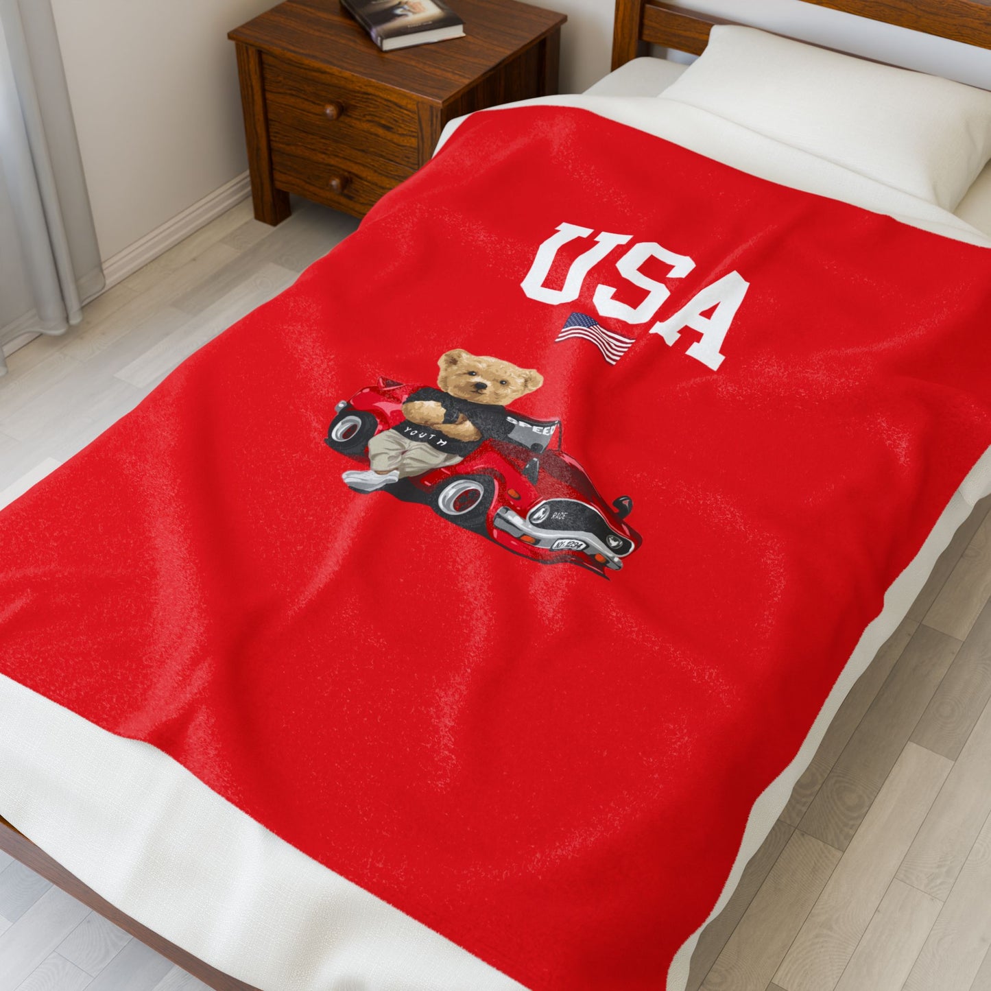 Princess Grace  TEAM USA  Velveteen Plush Blanket