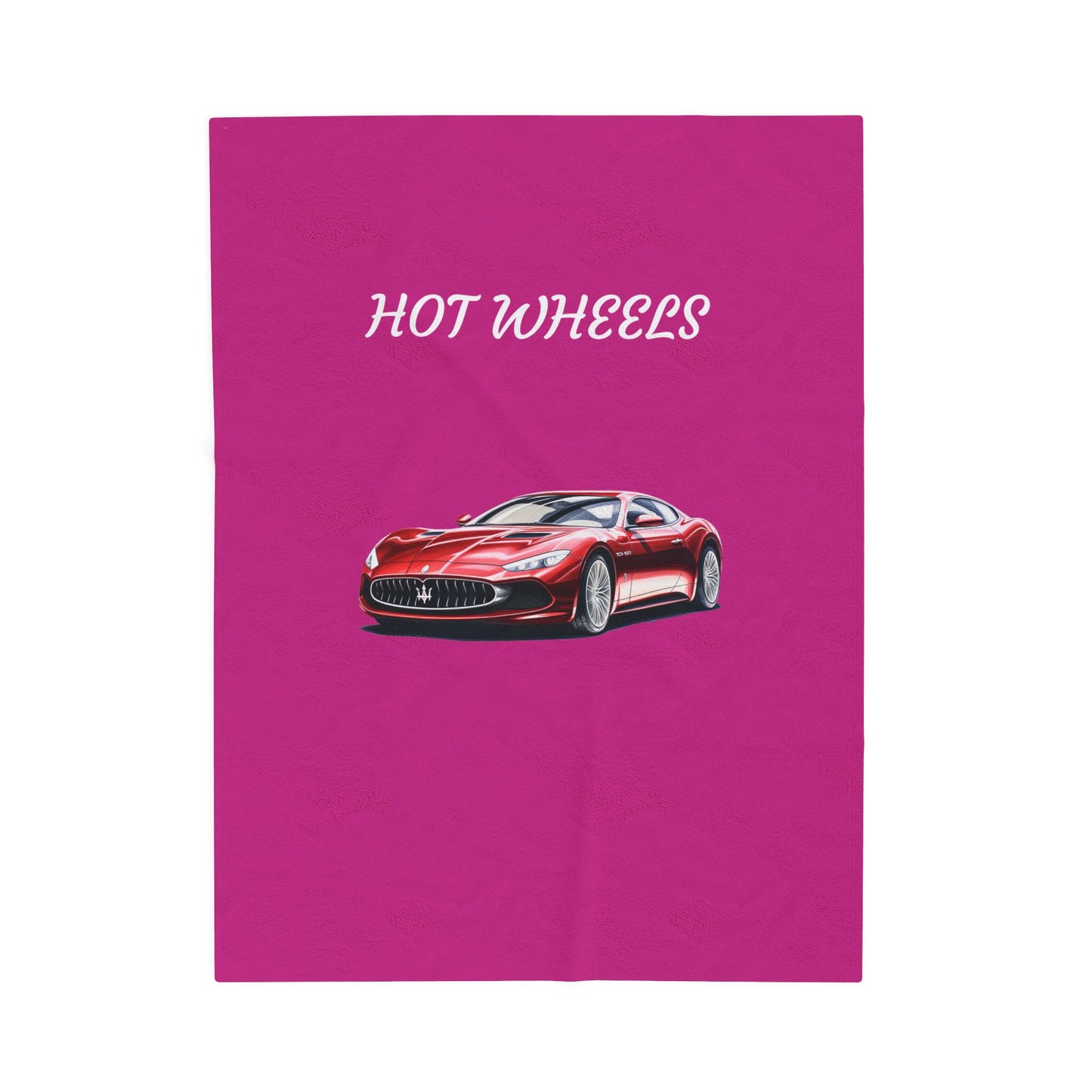 Princess Grace  Hot Wheels Velveteen Plush Blanket  Cozy Car Themed Throw for Kids and Car Enthusiasts