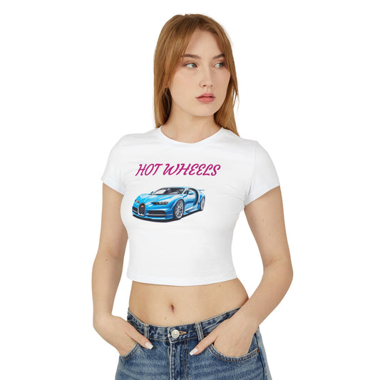 Princess Grace  Hot Wheels Women's Baby Tee Fun Car Graphic T-Shirt for Car Enthusiasts