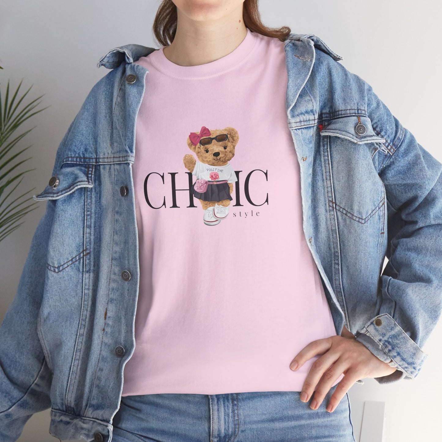 Princess Grace  Chic Style Bear Unisex Heavy Cotton Tee  Fashionable and Cozy Everyday Wear