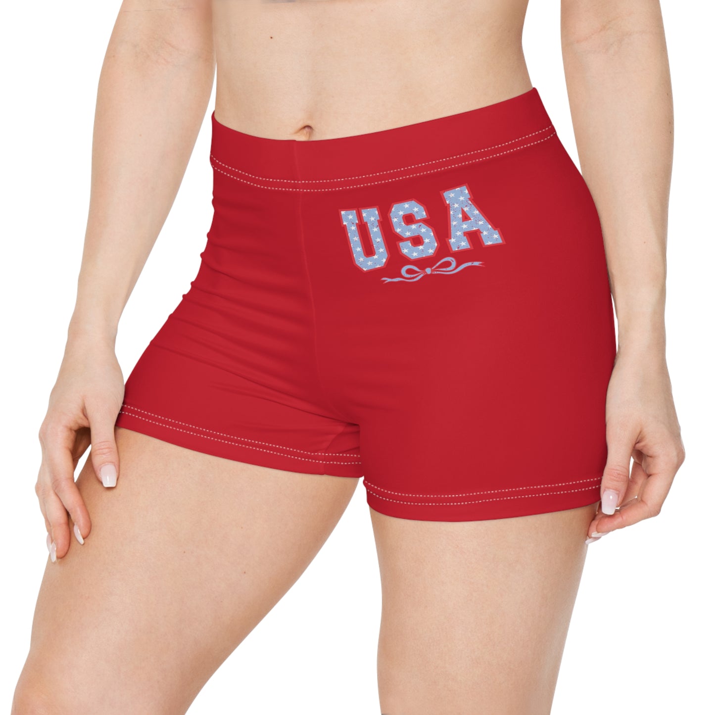 Princess Grace Patriotic Women's Shorts  USA Design for Summer Celebrations