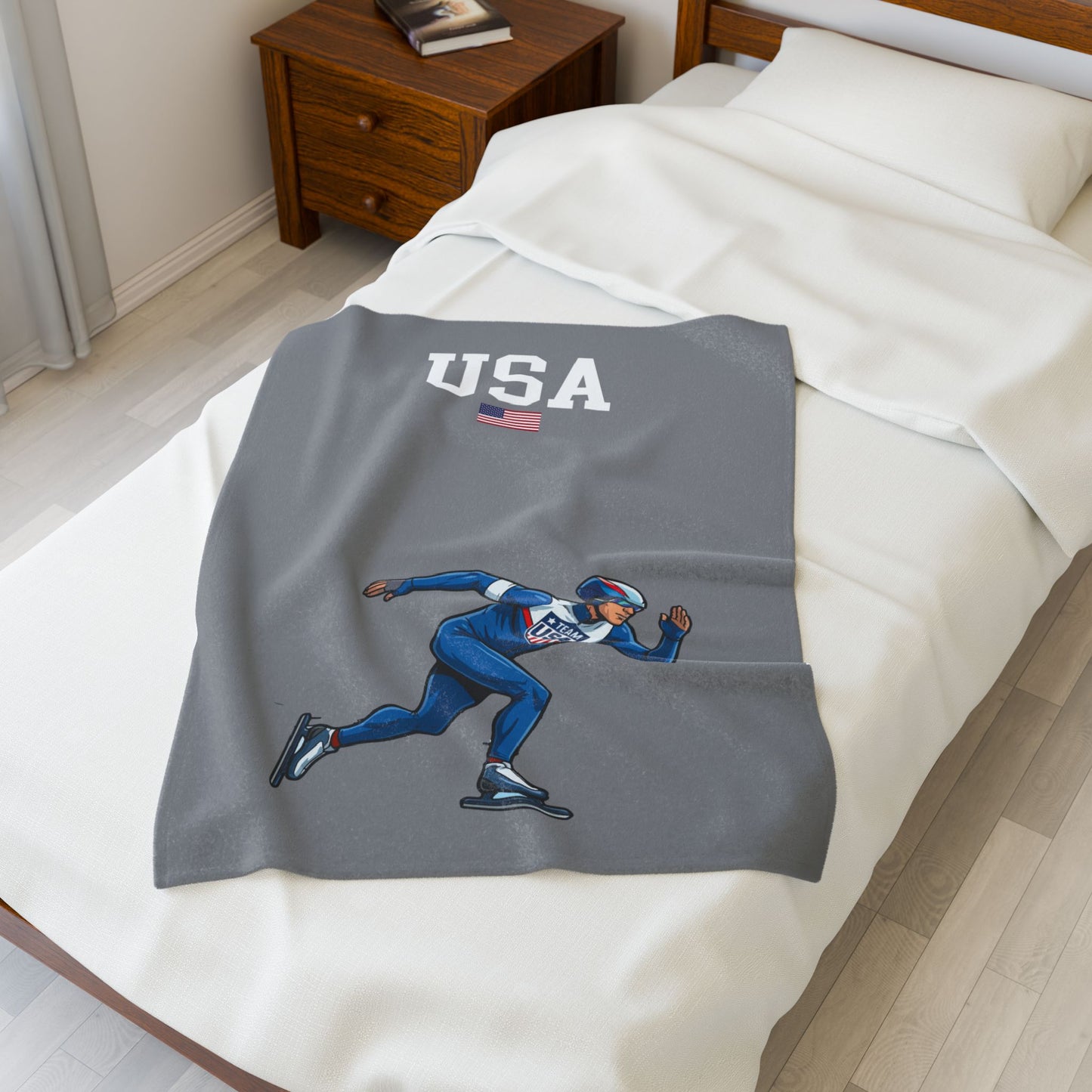 Princess Grace  TEAM USA  Velveteen Plush Blanket