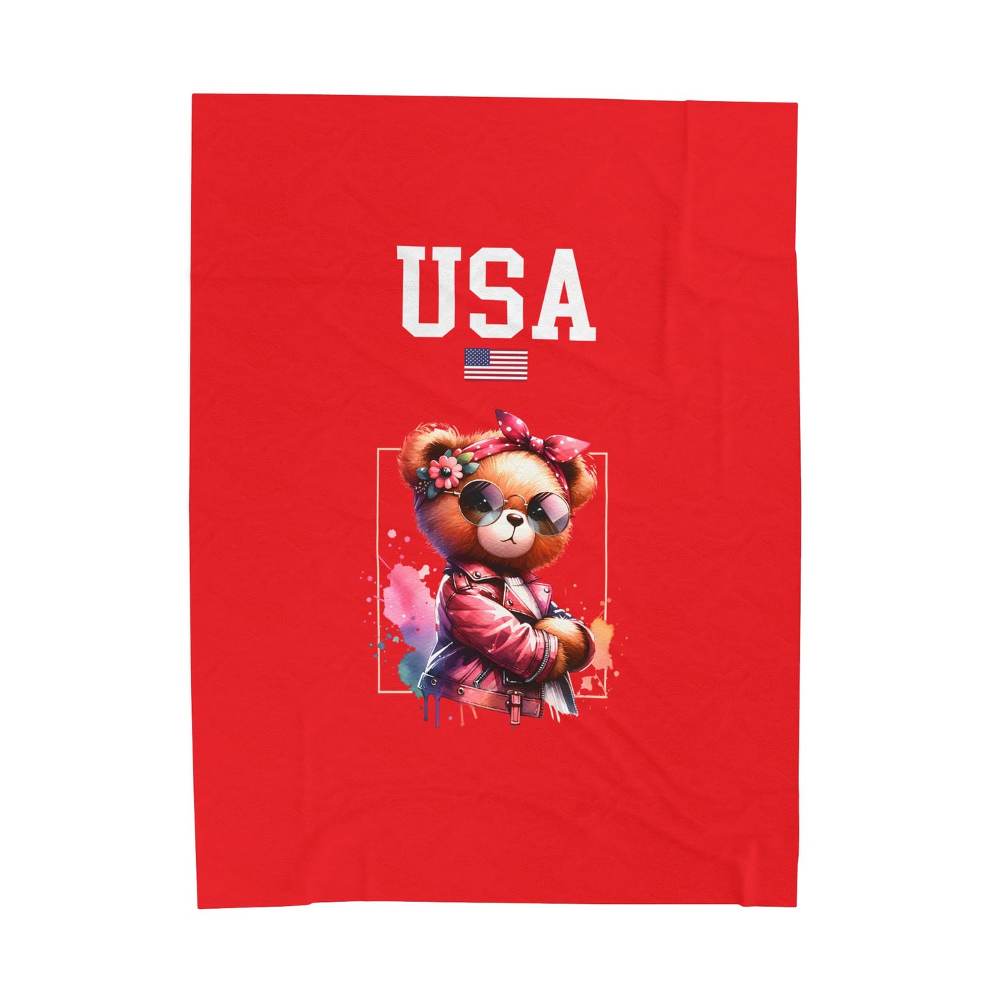 Princess Grace  TEAM USA  Velveteen Plush Blanket