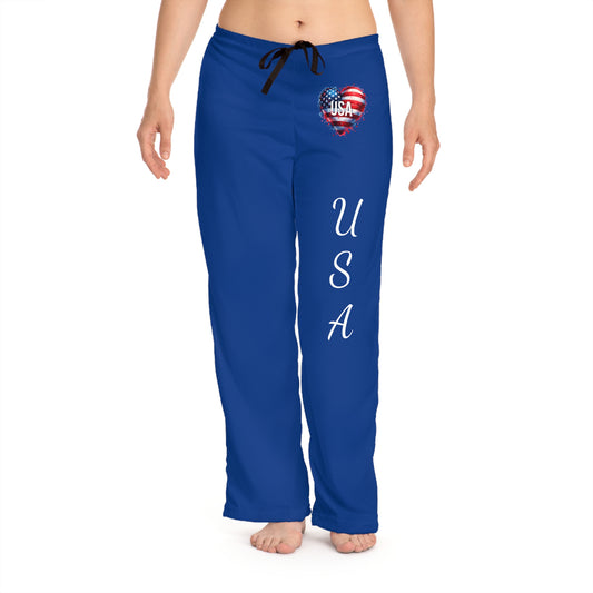 Princess Grace  USA Heart Pajama Pants  Cozy & Patriotic Loungewear