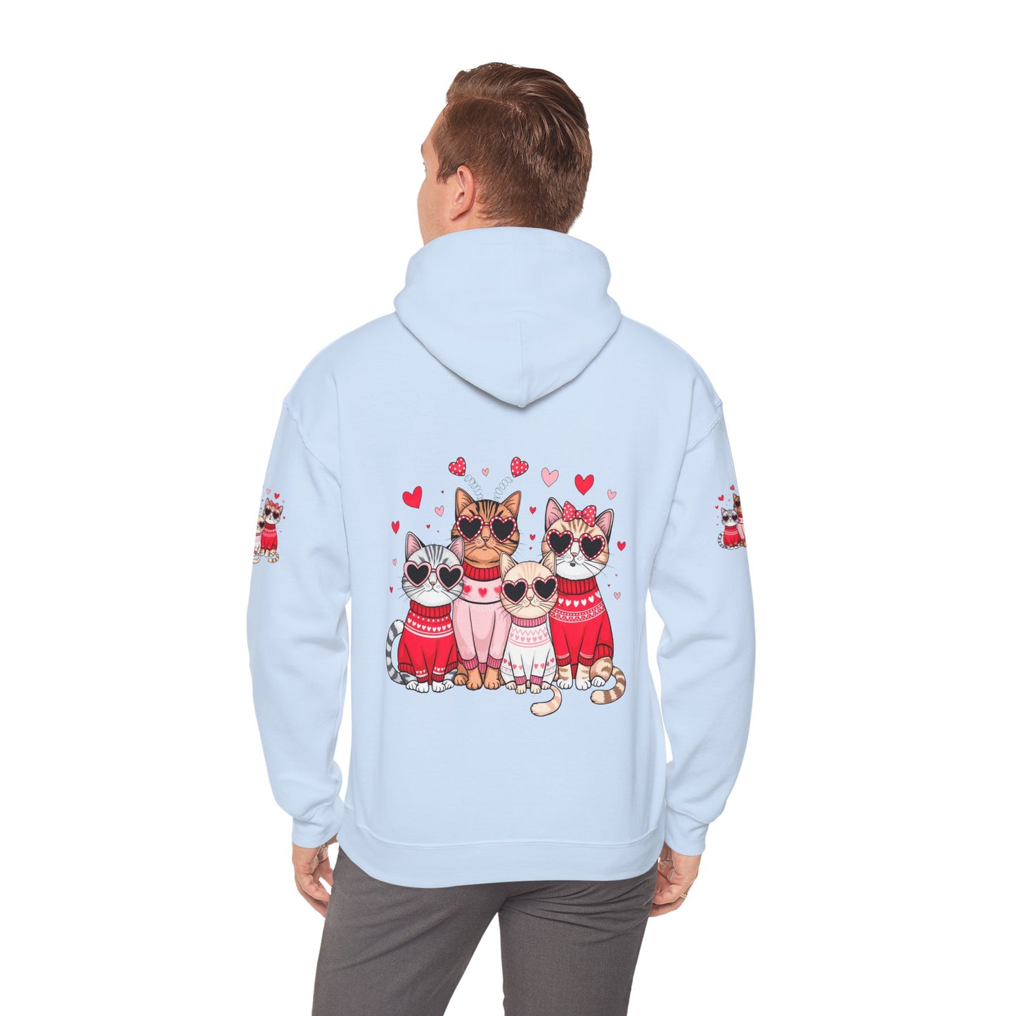 Princess Grace  Cute Cat Lovers Hoodie with Heart Design