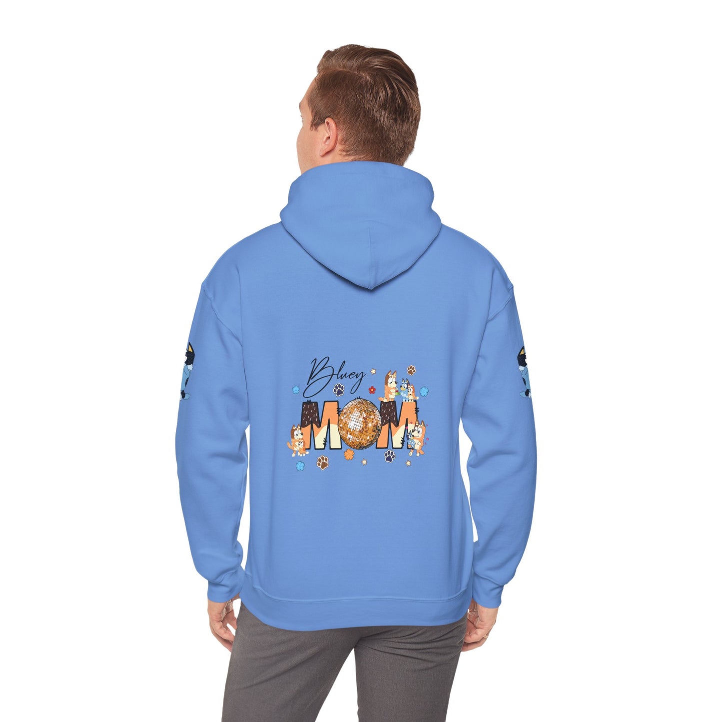 Princess Grace  Bluey Blissful Mom Unisex Heavy Blend Hoodie  Celebrate Motherhood with Style