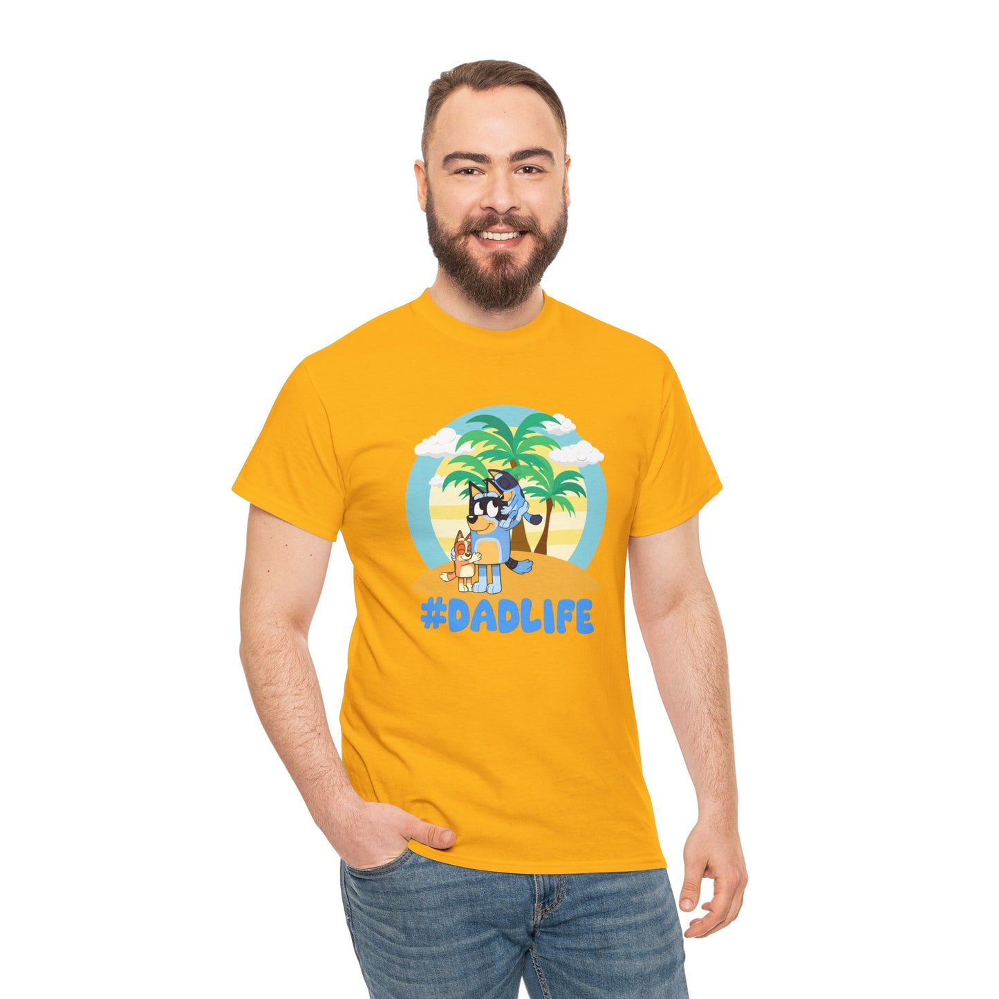 Princess Grace  Bluey  #DadLife Unisex Heavy Cotton Tee  Perfect for Dads Beach Vibes and Everyday Wear