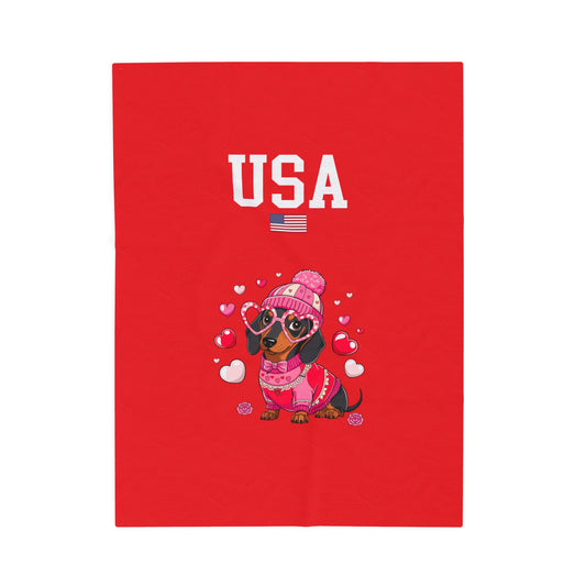 Princess Grace  TEAM USA  Velveteen Plush Blanket