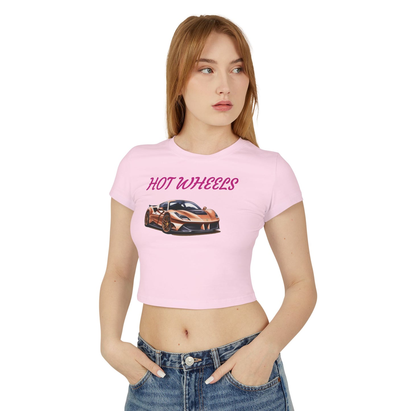 Princess Grace  Hot Wheels Women's Baby Tee Fun & Retro Car Graphic T-Shirt