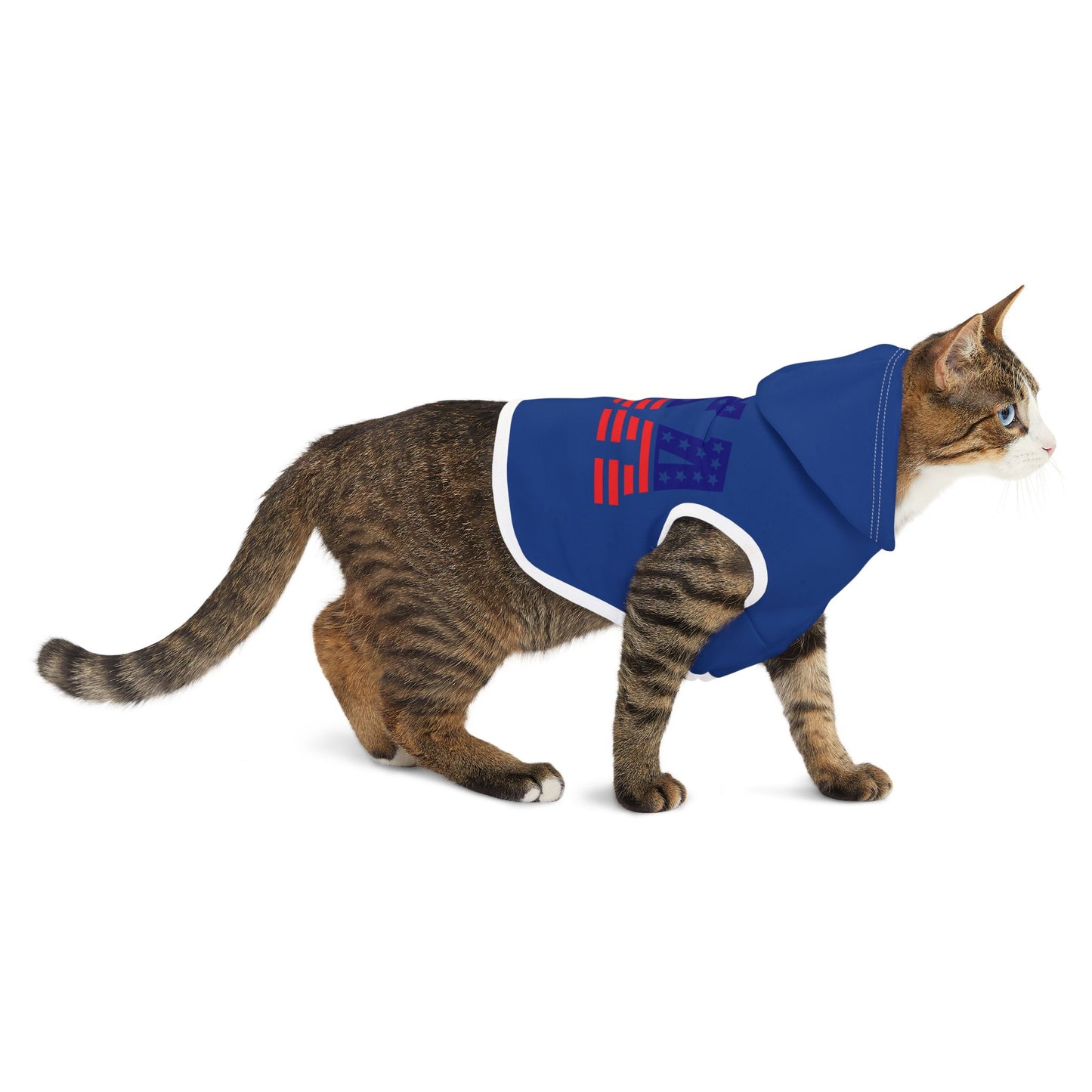 Princes  Grace  USA Flag Pet Hoodie  Stylish and Cozy Dog Apparel for Patriotic Occasions