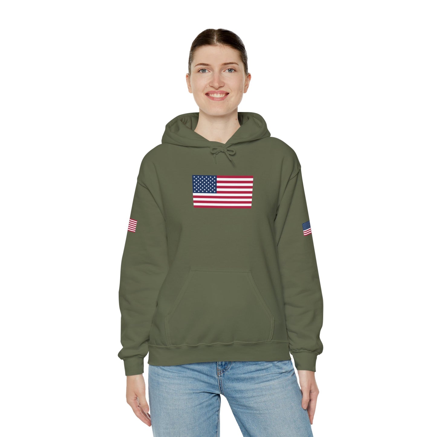 Princess Grace  TEAM USA   American Flag Hoodie Unisex Heavy Blend Sweatshirt