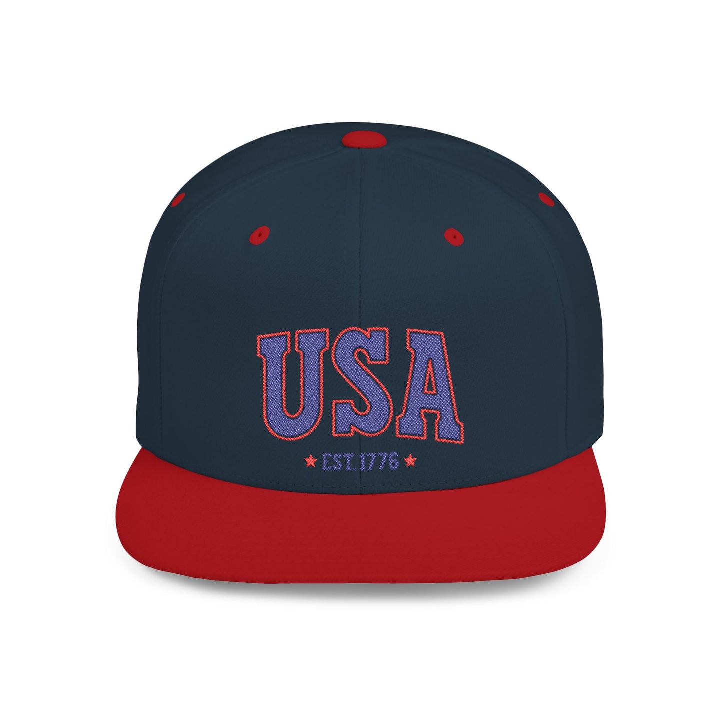 Princess Grace  USA Flat Bill Snapback Hat Patriotic Style, Perfect for Holidays & Outdoor Events