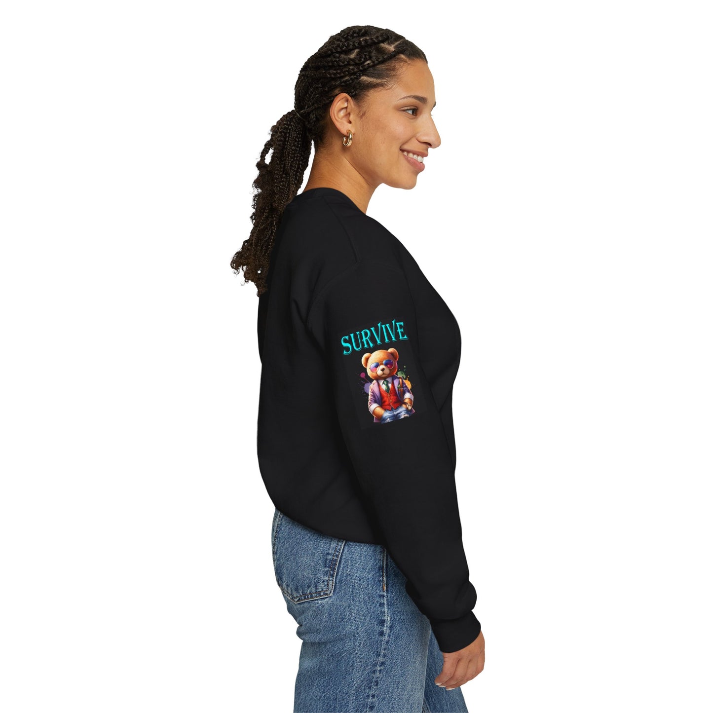 Princess Grace Survive Bear Unisex Crewneck Sweatshirt